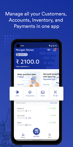 Android application IppoPay for Stores screenshort