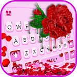 Dripping Red Rose Keyboard Theme Apk