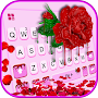 Dripping Red Rose Keyboard The