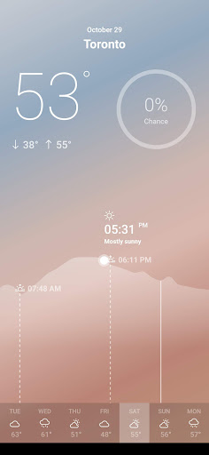 Android application Nice Out! screenshort