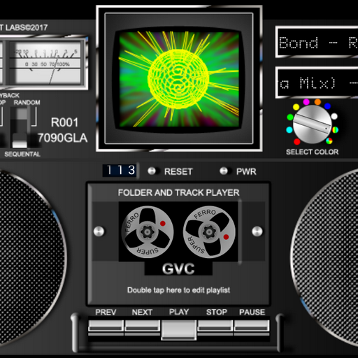 GVC 7090 GLA folder player VU- logo