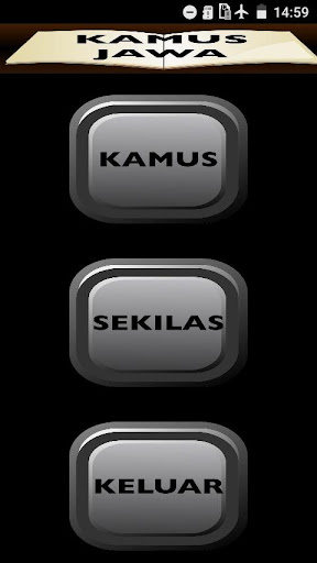 Android application Kamus Bahasa Jawa screenshort