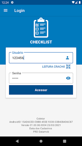 Android application Checklist - Datamob screenshort
