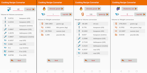 Cooking Recipe Converter Screen 3