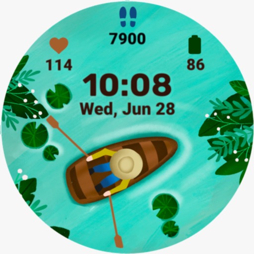 Android application River Ride Watch Face Animated screenshort