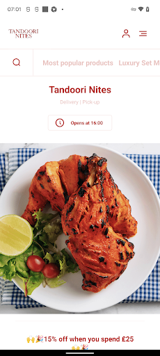 Android application Tandoori Nites screenshort