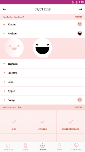 Android application UngeKræfter screenshort
