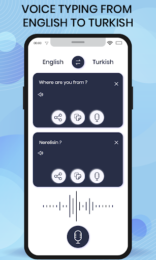 Translate English to Turkish Screen 3