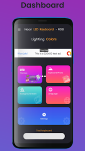 Neon Led Keyboard: Emoji, Font
