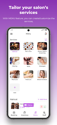 Android application SalonX screenshort