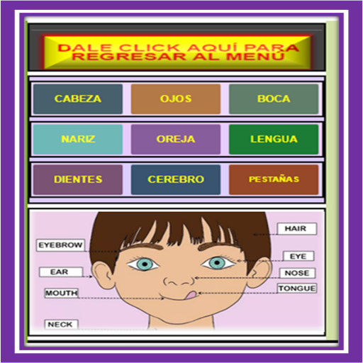 Partes de la cabeza en inglés logo