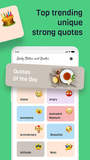 Daily Quotes and Status Screen 3