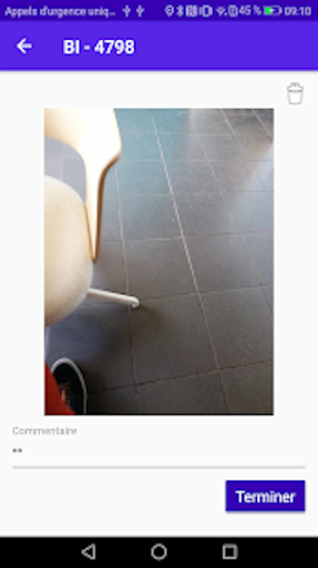 Android application Retour chantiers V2 screenshort