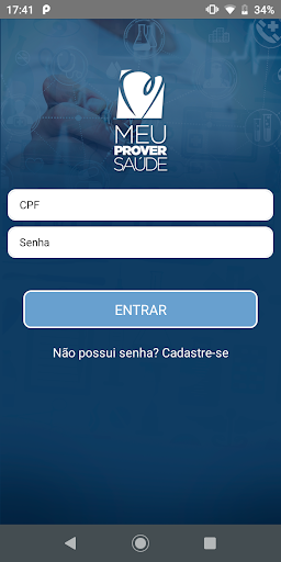 Android application Meu Prover Saúde screenshort