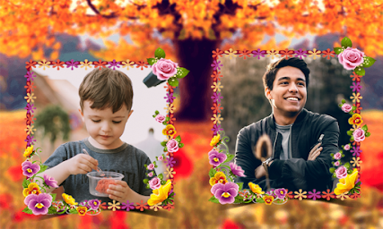 Beautiful Garden Double Photo Frame Application