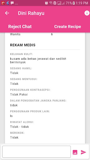 Android application eClinic Marwah Apoteker screenshort