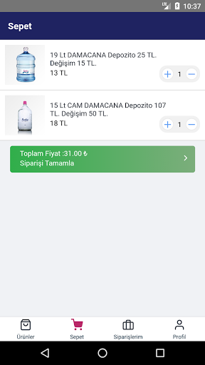 Android application Bağlar Su screenshort