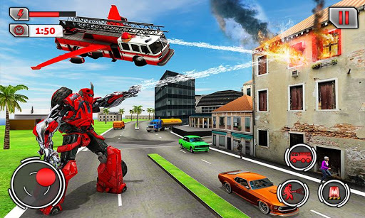 Android application Fire Truck Games: Robot Games screenshort