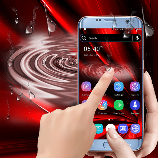 Red Black Water Ripple LWP logo