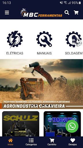 Android application MBC Ferramentas screenshort