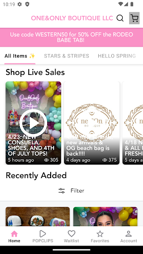 Screenshot of ONE&ONLY BOUTIQUE LLC