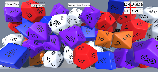 Android application 3D Dice Roller screenshort