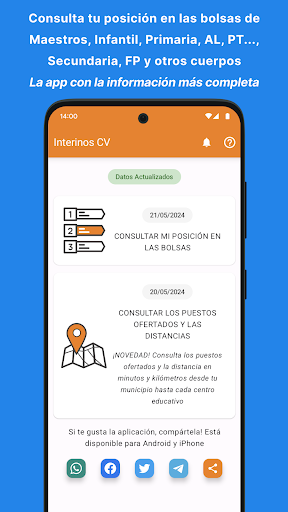 Android application Interinos CV. Bolsas Educación screenshort