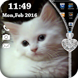 Kitty Zipper Lock Screen icon