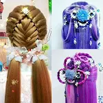 Cover Image of Tải xuống Colored Hairstyle - Video Step by Step Offline 1.0 APK