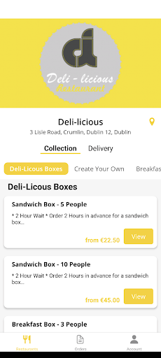 Android application Deli-licious screenshort