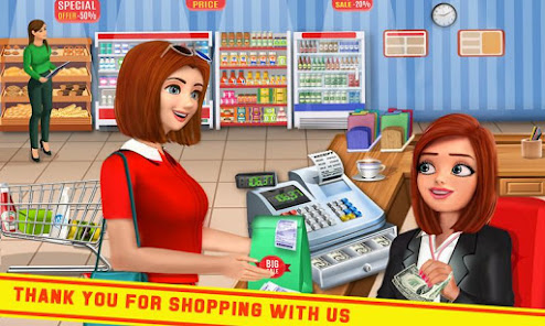 Supermarket Cash Register Sim: Girls Cashier Games  screenshots 4