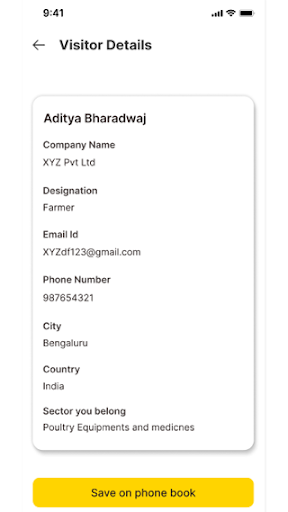Poultry India Exhibitor App Screen 3