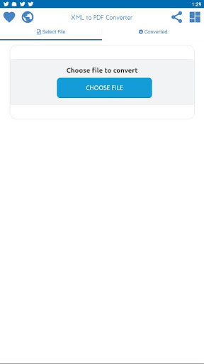 Android application XML to PDF Converter screenshort