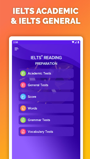 Screenshot of IELTS® Reading Tests