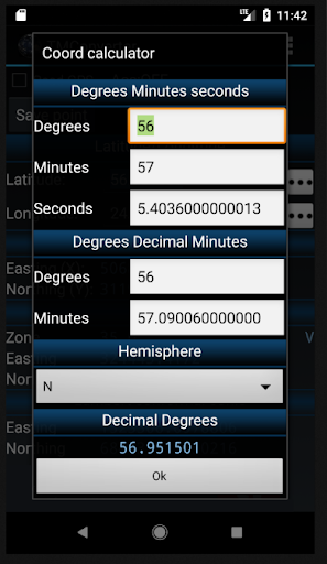 TMConverter Coordinate convers Screen 2