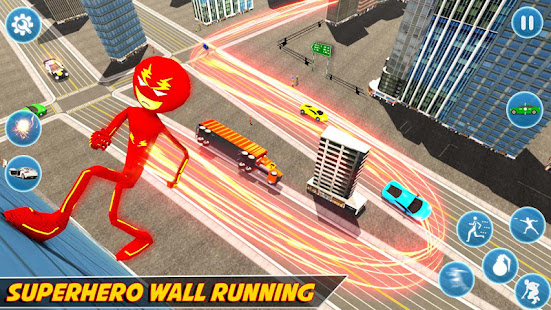 Flash Stickman Rope Hero u2013 Speed Hero Crime City screenshots 9