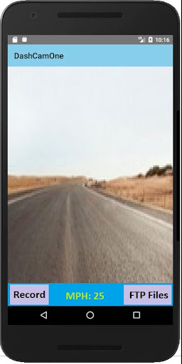 Android application DashCamOne screenshort