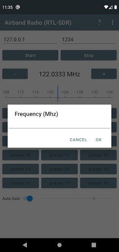 Airband Radio (RTL-SDR) Screen 2