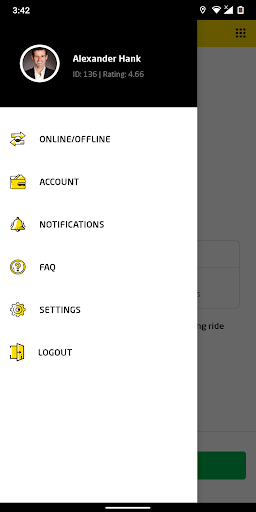Cabstart Driver Screen 3