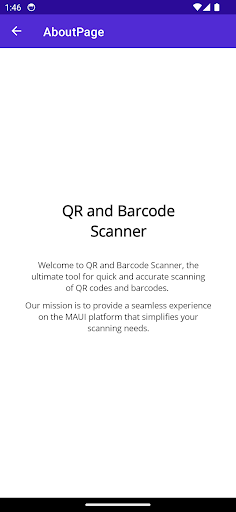 Android application QR_BARCODE Scanner screenshort