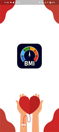 Android application BMI Calculator:Weight & Height screenshort