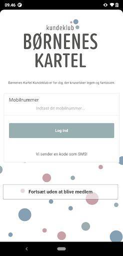 Android application Børnenes Kartel Kundeklub screenshort