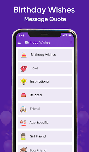 Android application Birthday Wishes Message, Quote screenshort
