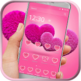 Fluffy Love Themes Pink Heart icon
