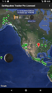 Earthquakes Tracker Pro Capture d'écran