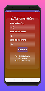 BMI Calculator: BMI index