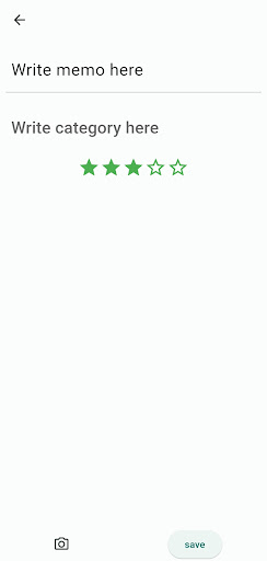 Android application My memo screenshort