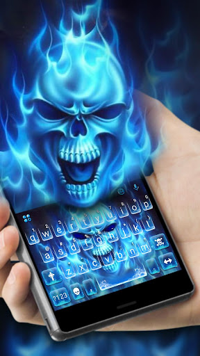 Android application Flaming Ice Skull Keyboard The screenshort