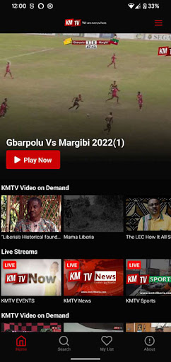 Android application KMTV Liberia screenshort