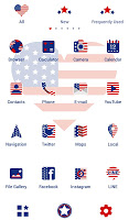 screenshot of USA Flag Heart Wallpaper